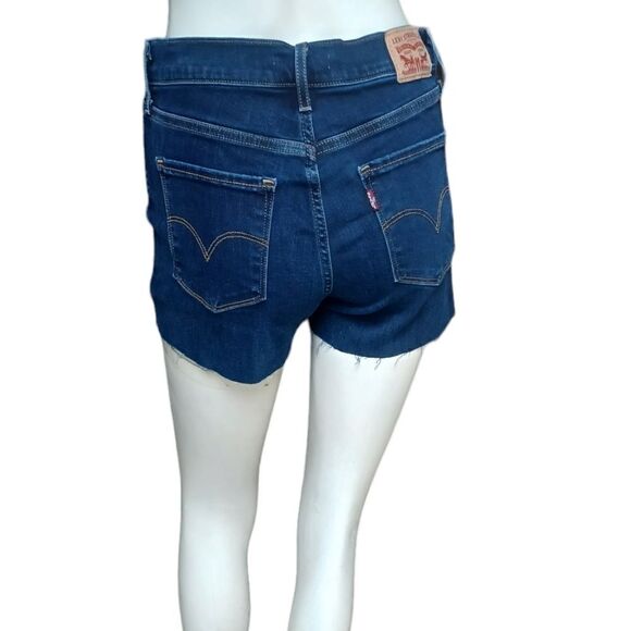 6769.11....311 Levi's Shaping Skinny Cutoff Denim Shorts Size 27 - Picture 4 of 5